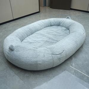 Luxus-Kunst pelz Hunde bett in menschlicher Größe Umwelt freundlicher Winter Komfortable wasch bare riesige große Haustier bett <span class=keywords><strong>Couch</strong></span> für Menschen Erwachsene Hunde - Product Image 2