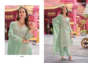 Traje Salwar Kameez de estilo pakistaní de calidad superior con trabajo pesado para asistir a bodas disponible en cantidad a granel - Product Image 5