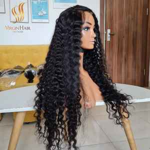 Perruque en cheveux humains bouclés Remy vietnamiens, cuticules alignées, cheveux vierges, qualité 10A, sans nœuds, sans perte - Product Image 1