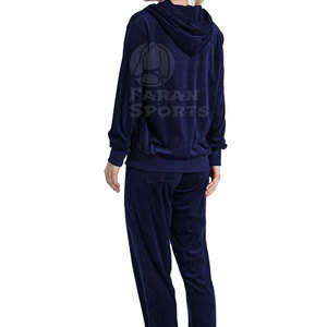 Survêtement en velours de qualité supérieure pour femmes motif solide vêtements d'hiver deux pièces avec manches longues Style décontracté concevoir votre propre - Product Image 5