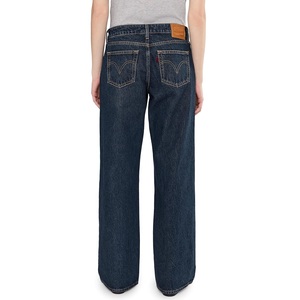 2026 <b>Top</b>-Seller Vintage Baggy for Indigo Women's Jeans for Casual Everyday Wear <b>Low</b> Rise Straight Leg 100% Cotton Quick Jeans - Product Image 2