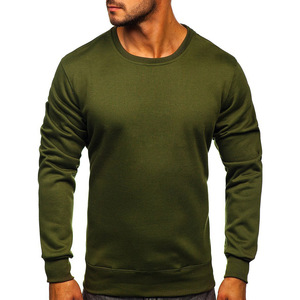 Sudadera Lisa de Cuello Redondo para Hombre, Mezcla Suave de Algodón y Poliéster, para Impresión de Logotipo Personalizado - Product Image 1