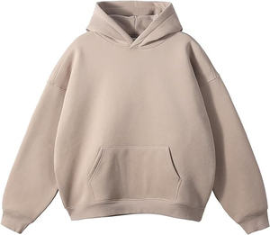 Sweat à capuche en coton épais et éponge française de haute qualité pour hommes sweat à capuche personnalisé surdimensionné avec épaule tombante - Product Image 6