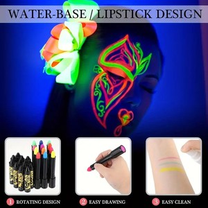 Maquillaje <span class=keywords><strong>de</strong></span> <span class=keywords><strong>Halloween</strong></span> Pintura facial Crayon Stick No tóxico Resplandor en la oscuridad Luz UV Pintura corporal <span class=keywords><strong>para</strong></span> niños - Product Image 3