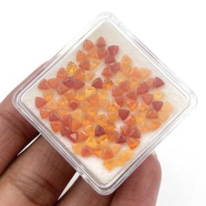 IGI Certificado de alta calidad Natural Trillion Cut Mexican Fire Opal 3-6 MM Lote de piedras preciosas sueltas naranjas para la fabricación de joyas - Product Image 6