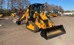 Chargeuse compacte sur chenilles JCB avec godet, équipement de construction jaune - Product Image 4
