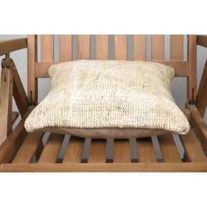 หมอนขนสัตว์ถักสีเบจ14x14หรูหราทอลายวินเทจและนุ่มออกแบบเรียบง่ายพกพาได้สำหรับเครื่องนอนสำหรับคริสต์มาส - Product Image 5