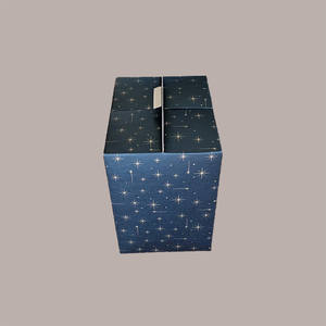 10 Uds. Botella Panettone de cartón negro maleta mediana caja de regalo de Navidad con gráficos de estrella dorada suministros de vacaciones - Product Image 6