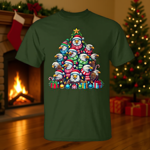 T-Shirt Promozionale Natalizia con Design Aquila e Albero di Natale - Product Image 3