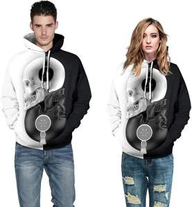 Sweat à capuche surdimensionné en coton mélangé unisexe de haute qualité personnalisable pour les sweats à capuche unisexes à imprimé bouffant pour l'hiver - Product Image 2