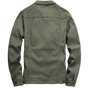 Wholesale Custom <b>Black</b> <b>Fleece</b> Denim Jacket for <b>Men</b> Windproof Warm for Outdoor Factory-Customized Casual Style Washed for Spring - Product Image 3