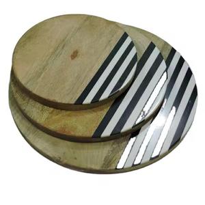 Hot Selling Creative Natural Mango Wood And Resin Cheese <b>Board</b> Wooden Chopping <b>Board</b> For Home Hotel Restaurant Kitchen <b>Tool</b> - Product Image 1