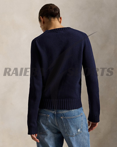 Pull décontracté d'hiver pour femme, de très haute qualité, col rond, 100% laine, anti-boulochage, bouton sur le devant, couleur et taille personnalisées - Product Image 5