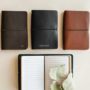 Couverture de carnet de notes d'affaires vintage A5/A6 en cuir véritable, résistante aux odeurs, robuste, confortable, multifonctionnelle et rechargeable - Product Image 6