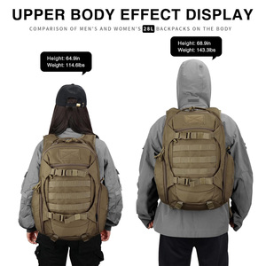 Elegante mochila táctica con cremallera logotipo personalizado impresión bordado impermeable gran capacidad sistema Molle al aire libre senderismo Camping - Product Image 5