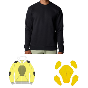 Sweat-shirt de moto unisexe à design personnalisé, protection CE niveau 2, col rond de haute qualité, 400 GSM, vêtements de sport imperméables - Product Image 1