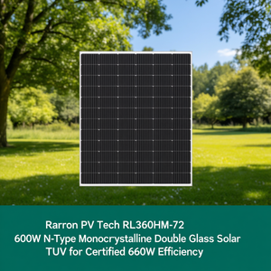 แผงโซลาร์เซลล์ Rarlon PV Tech RL360HM-72 600W แบบโมโนคริสตัลไลน์ชนิด N กระจกสองชั้น ได้รับการรับรองมาตรฐาน TUV ประสิทธิภาพ 660W - Product Image 3
