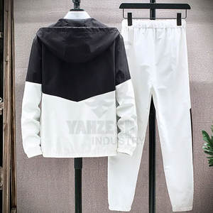 Ensemble Veste à capuche deux pièces et jogging de haute qualité avec logo personnalisé pour hommes, survêtement en polyester - Product Image 2