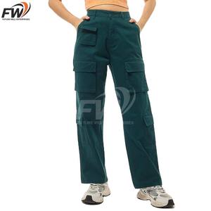 LEDUO High Street Pantalon cargo 100% Coton, taille mi-haute, imperméable, antistatique, coupe ample, cinq poches, devant plissé, braguette zippée, service OEM - Product Image 1