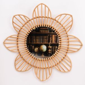 God Grace กระจกนกยูงหวายขนาด60ซม. ดีไซน์ทันสมัยสำหรับตกแต่งบ้านและเฟอร์นิเจอร์ห้องนั่งเล่น - Product Image 4