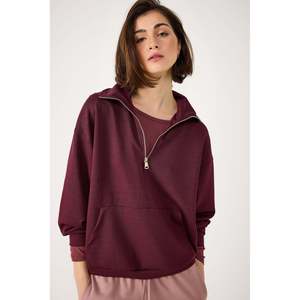 Sweat-shirt en modal à demi-zip - Product Image 3
