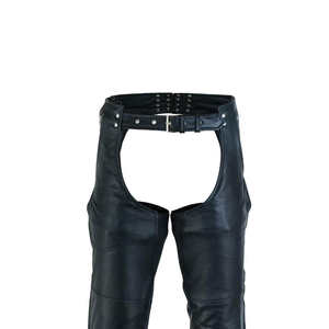 Meilleures ventes de chaps de protection en cuir pour moto entièrement doublés de qualité, vente en gros de chaps en cuir coupe-vent de bonne qualité - Product Image 6