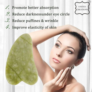 Pierre de Jade naturelle grattoir outil de massage Gua Sha Guasha conseil vert corps masseur cure - Product Image 4