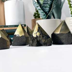 Varita de punta de torre de cristal de pirita Natural de la mejor calidad, piedra curativa cruda, obelisco Mineral de racimo de cuarzo dorado para Decoración - Product Image 4