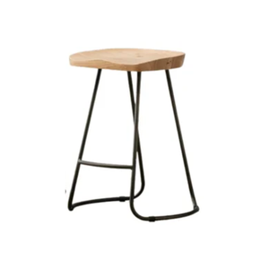 Solid Wooden Seat and Metal High Legs bar <b>Stool</b> bar Furniture Industrial Designs Wholesale Price High Quality Furniture - Product Image 1