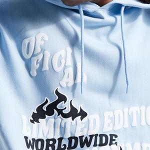 Meilleure qualité sweats à capuche d'hiver pour hommes 100% coton bouffée imprimé polaire épaisse poids lourd surdimensionné impression personnalisée teint uni - Product Image 4