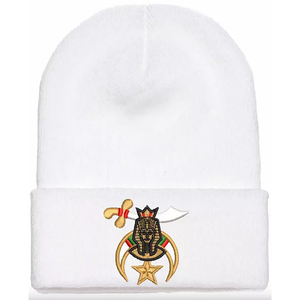 Shriner's Masonic Winter Hat Black <b>Green</b> White <b>Beanie</b> Cap Shriners Freemasons High Quality Wholesale Customized Knitted <b>Beanies</b> - Product Image 5