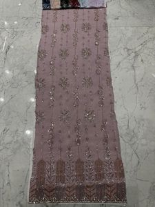 Exclusive Imported Net <b>Fabric</b> with Breathable Handwork <b>Beads</b> for Designer Bridal Lehengas Sarees and Couture Gowns - Product Image 2