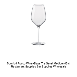 Verre à vin Bormioli Rocco Tre Sensi Medium 43 cl Fournitures de restaurant Fournitures de bar Vente en gros - Product Image 2