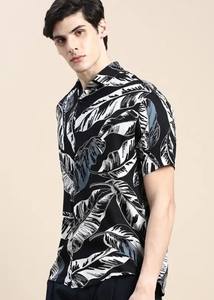 Chemise Homme Décontractée 100% Coton Coupe Régulière Respirante et Imprimée Teintée en Tricot avec Approvisionnement ODM - Product Image 4