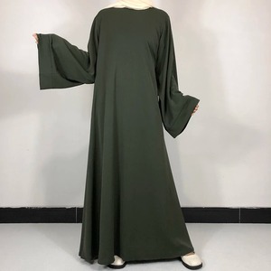 Femmes mignon arabe Style islamique modeste Robe Abaya Khimar manches chauve-souris Burqa Caftan Robe solide motif prière vêtement turquie - Product Image 1
