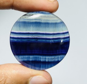Cabujón de fluorita Natural exclusivo de grado AAA, tamaño mixto de 30-60mm, 2-6g, piedras preciosas sueltas para fabricación de joyas, estilo de cristal - Product Image 3