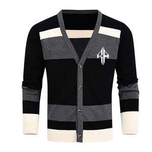 Top nouveau 2025 matériel de haute qualité Logo personnalisé conception hommes Cardigan hiver pull en gros laine/acrylique par ATLANTIC - Product Image 3