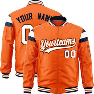 Blouson aviateur universitaire Hip Hop tissu satiné à rayures contrastées surdimensionné unisexe mode urbaine veste OEM ODM pour hommes - Product Image 1