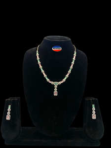 Festival traditionnel en laiton américain diamant ensemble de bijoux colliers de mariage à la mode - Product Image 4