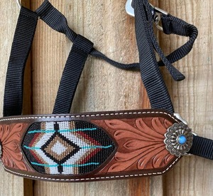 Ensemble de licol d'équitation de style western en cuir véritable, fait à la main, accessoires de qualité pour les propriétaires de chevaux - Product Image 3