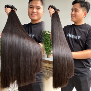 Vente en gros d'extensions de cheveux humains 100% non transformés de haute qualité, matière première alignée sur les cuticules vierges vietnamiennes droites - Product Image 4
