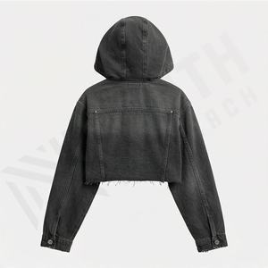 Veste en jean brodée personnalisée pour femme, boutonnée, respirante, surdimensionnée, de haute qualité, prix bas, tendance, streetwear, vêtements d'extérieur - Product Image 2