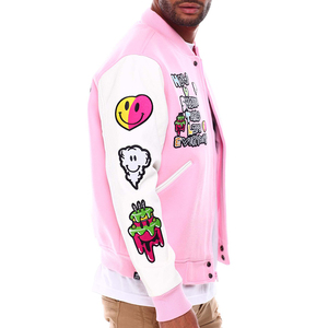 OEM Custom Wholesale Winter 100% Cotton Wool/Polyester Embroidered Baseball <b>Bomber</b> Letterman <b>Varsity</b> College <b>Jacket</b> for <b>Men</b> - Product Image 5