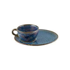 Bonna Stylish 250cc Sapphire <b>Large</b> Coffee <b>Cup</b> Modern Design Durable Porcelain with Solid Pattern - Product Image 1