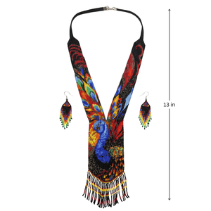 Midnight Prism Luxury Bohemian <b>Beaded</b> <b>Set</b> Gold Plated Stainless Steel and Copper for Parties and Bridal Fine Jewelry <b>Sets</b> - Product Image 2