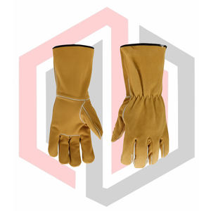 Gants de soudage en cuir de vachette résistants à la déchirure, anti-coupure, antistatiques, résistants au feu, robustes et durables, 11 oz, vente en gros - Product Image 5