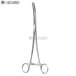 Pince chirurgicale Crafoord Premium pour chirurgies pulmonaires Pince de bronche incurvée thoracique de 24cm Norme de sécurité manuelle-Certifiée MOL - Product Image 2