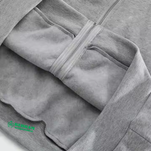 Hoodie unisexe à fermeture éclair, coupe classique, design personnalisé, impression 3D en mousse gonflée, fermeture éclair délavée, 100% coton molletonné/french terry - Product Image 4