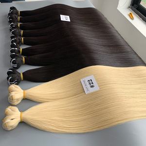 ขายส่งผมต่อเวียดนามแบบ Double Machine Weft แท้ 100% รับผลิตแบบ OEM ODM สำหรับร้านเสริมสวยและร้านค้าปลีก - Product Image 1