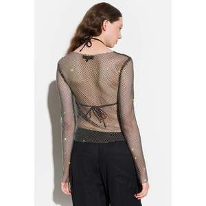 เสื้อผู้หญิงทันสมัย คอปกกลม ปักโลโก้ด้านหน้า ผ้าถักนิตติ้ง 100% ผ้าฝ้าย ทรงยาว สไตล์ลำลอง สำหรับงานปาร์ตี้ในฤดูใบไม้ร่วง - Product Image 4